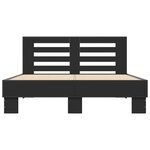 vidaXL Cadre de lit sans matelas noir 140x190 cm