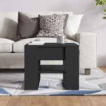 vidaXL Table basse noir 55 5x55x45 cm bois d'ingénierie