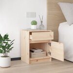 vidaXL Table de chevet 40x31x50 cm bois de pin massif