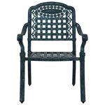 Chaises de jardin vidaXL 2 Pièces en aluminium coulé vert