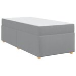 vidaXL Cadre de lit avec matelas Gris clair 90 x 190 cm tissu