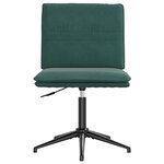 vidaXL Chaises à manger lot de 6 vert foncé velours