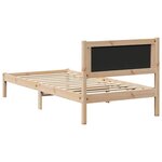 vidaXL Cadre de lit avec tête de lit Gris foncé 90 x 190 cm Pin massif