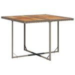 vidaXL Ensemble à manger de jardin 5 Pièces coussins gris résine tressée