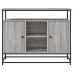 vidaXL Buffet sonoma gris 100x35x80 cm bois d'ingénierie
