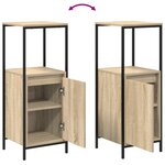 vidaXL Ensemble de 5 meubles de salle de bain en bois d'ingénierie chêne Sonoma