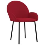 vidaXL Chaises à manger lot de 2 Rouge bordeaux Velours