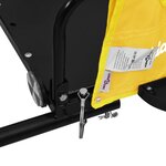 vidaXL Remorque de vélo jaune tissu oxford et fer