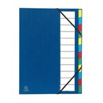 Trieur Rigide Ordonator Dos Extensible 12 Compartiments - Couleurs Assorties - X 6 - Exacompta