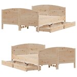 vidaXL Cadre de lit sans matelas 120x190 cm bois de pin massif