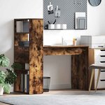 vidaXL Bureau Chêne fumé 113 x 54 x 120 cm Bois d'ingénierie