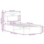 vidaXL Cadre de lit sans matelas chêne sonoma 90x200 cm