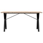vidaXL Table à manger cadre en Y 140x80x75 5 cm bois pin massif fonte