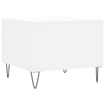 vidaXL Table basse blanc 50x50x40 cm bois d'ingénierie