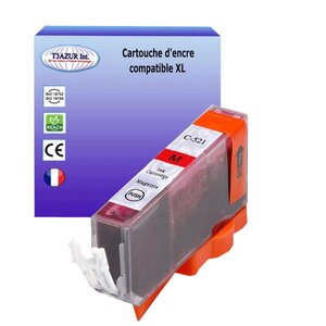 Cartouche compatible avec Canon Pixma MP630, MP640, MP980, MP990, MX860, MX870 remplace Canon CLI-521 XL Magenta - T3AZUR