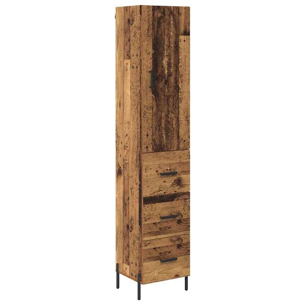 vidaXL Haut Armoire Bois Ancien 34 5 x 34 x 180 cm Bois d'ingénierie