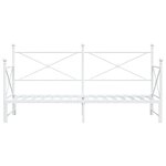 vidaXL Lit de jour avec lit gigogne sans matelas blanc 90x200 cm acier