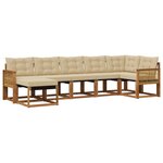 vidaXL Ensemble de canapés d'extérieur 7 pc Naturel et Beige