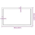 vidaXL Dessus de table 100x60x(2-6) cm bois de chêne massif non traité