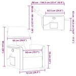 vidaXL Fauteuil de massage inclinable Gris foncé Tissu