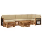 vidaXL Ensemble de canapés d'extérieur 7 pc Naturel