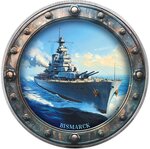 Pièce de monnaie en Argent 1 Dollar g 31.1 (1 oz) Millésime 2025 Famous Ships BISMARCK