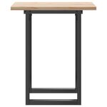 vidaXL Table à manger cadre en O 60x60x75 5cm bois de pin massif acier