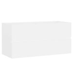 vidaXL Armoire d'évier avec lavabo intégré blanc bois d'ingénierie