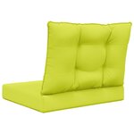 vidaXL Coussin de canapé d'extérieur 2 Pièces Vert Polyester
