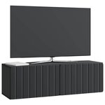 vidaXL Meuble TV mural 98 x 31 x 30 cm Noir Bois d'ingénierie