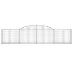 vidaXL Paniers à gabions arqués 4 Pièces 300x30x60/80 cm Fer galvanisé