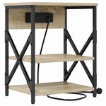 vidaXL Cabinet de chevet 2 Pièces Chêne Sonoma 41 x 31 x 51 cm