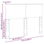 vidaXL Tête de lit Chêne artisanal 120 cm Bois d'ingénierie