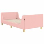 vidaXL Cadre de lit pour enfants avec tête de lit Rose 90 x 190 cm