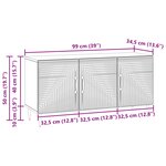 vidaXL Meuble TV Chêne fumé 99 x 34 5 x 50 cm Bois d'ingénierie