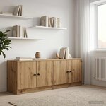 vidaXL Armoire de lit 2 Pièces Chêne artisanal 66 x 35 x 48 cm