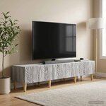 vidaXL Meuble TV 147 x 34 5 x 30 cm Sonoma gris Bois d'ingénierie