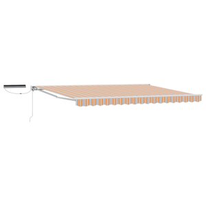 vidaXL Auvent rétractable électrique Bleu  Orange  Blanc 4 × 3 m