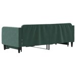 vidaXL Lit de jour avec lit gigogne vert foncé 90x200 cm velours