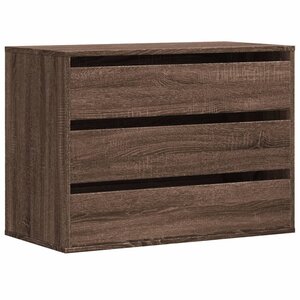vidaXL Commode d'angle chêne marron 80x41x58 cm bois d'ingénierie