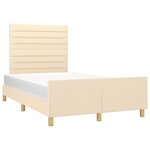 vidaXL Cadre de lit sans matelas crème 120x190 cm tissu