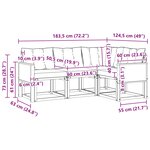 vidaXL Ensemble de canapés d'extérieur 4 pc Naturel et gris clair