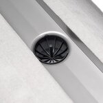 SCHÜTTE Siphon de sol de douche avec couvercle en inox 95 5 cm