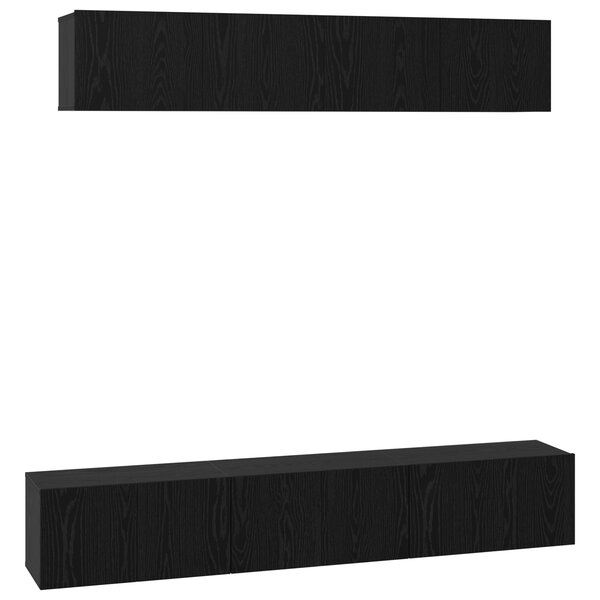 vidaXL Ensemble meuble TV 5 Pièces Chêne noir 100 x 30 x 30 cm