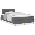 vidaXL Lit à Tiroir avec Matelas Gris Foncé 120x190 cm Tissu