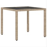 vidaXL Ensemble de salle à manger pour jardin 5 Pièces Beige Poly rotin