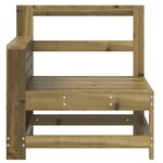 vidaXL Canapé de jardin accoudoir avec table d'appoint pin imprégné
