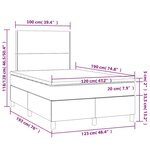 vidaXL Sommier à lattes de lit avec matelas vert foncé 120x190 cm