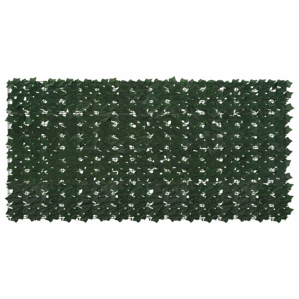 vidaXL Écran de balcon avec feuilles Vert foncé 200 x 100 cm