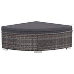 vidaXL Salon de jardin 6 pièces avec coussins en résine tressée grise